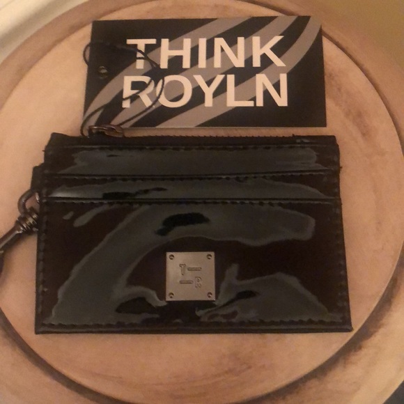 Royln Card Cases NWT Pewter or Black Patent. Perfect for any size bag. - Picture 3 of 3
